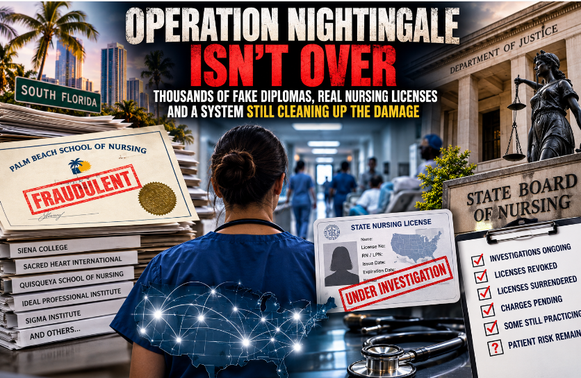 Operation Nightingale Isn't Over: Thousands of Fake Diplomas, Real Nursing Licenses and a System Still Cleaning Up the Damage